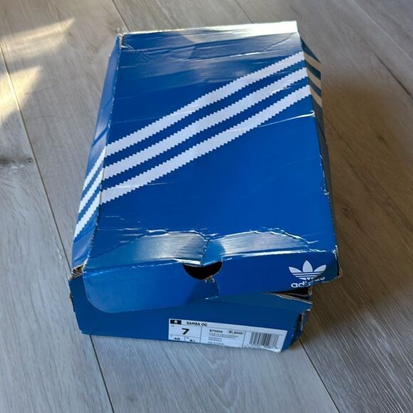 Adidas Samba OG Shoes Size 4.5 in Cloud White/Core Black/gum NWT in packaging - Picture 9 of 16